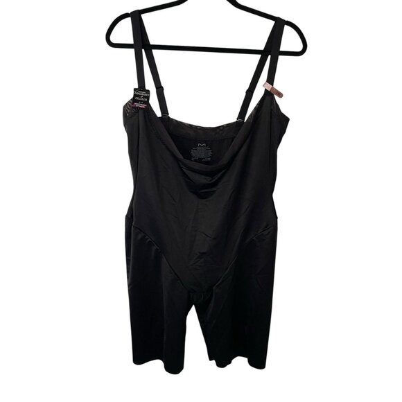 Maidenform Shapewear Open Bust Wear Your Own Bra Mid Thigh Bodysuit 3XL NEW - Picture 2 of 8